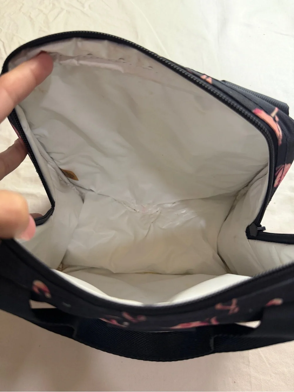 Vera Bradley Navy with Pink Flamingo Cosmetic Tote
